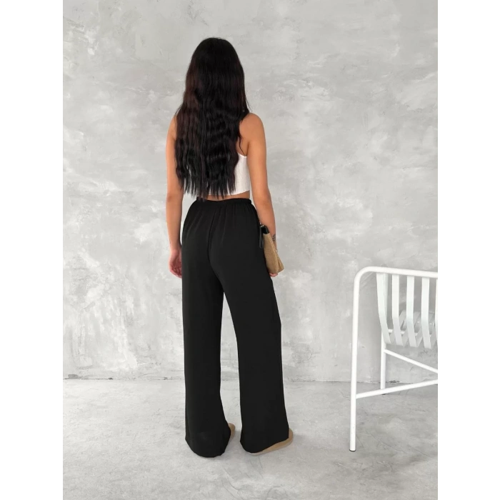 Ayrobin Oversize Kadın Pantalon - Siyah