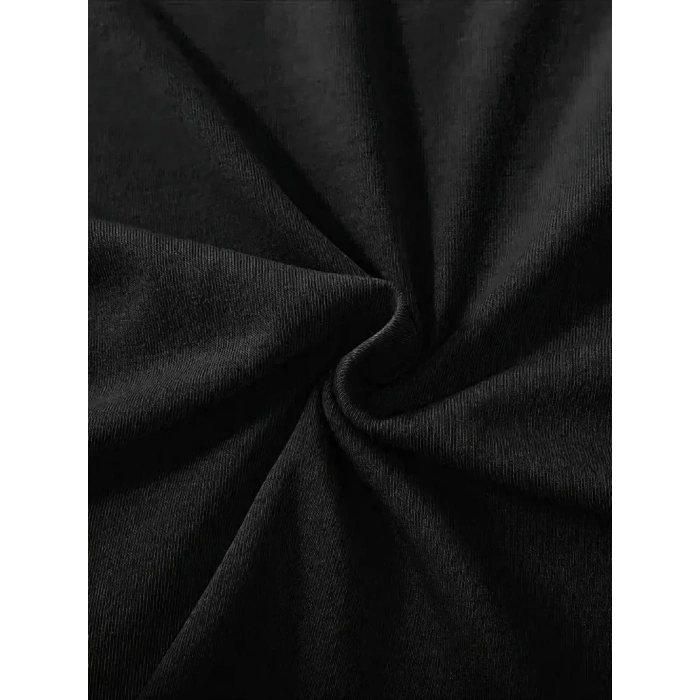 fiyonk Ön Arka baskılı siyah oversize unisex Kısa Kol t-shirt- Siyah