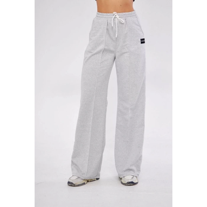 İki iplik Bol Paça Eşofman Pantalon - Gri