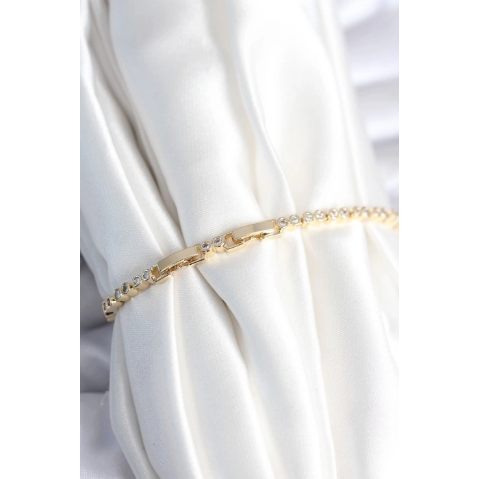 Pirinç Gold Renk Göz Model Kadın Bileklik