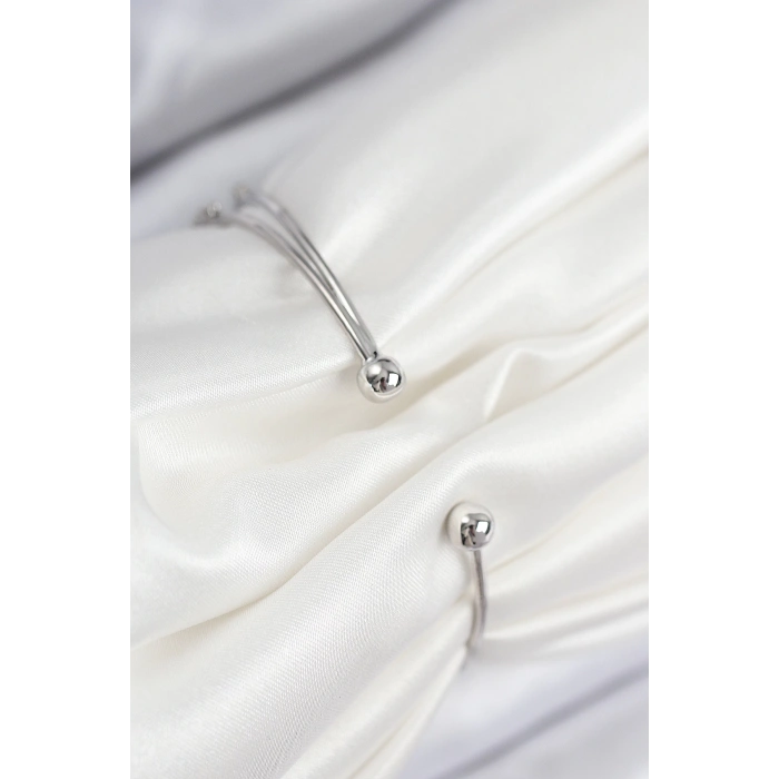 Pirinç Zirkon Taşlı Kuğu Model Gümüş Renk Kadın Bileklik