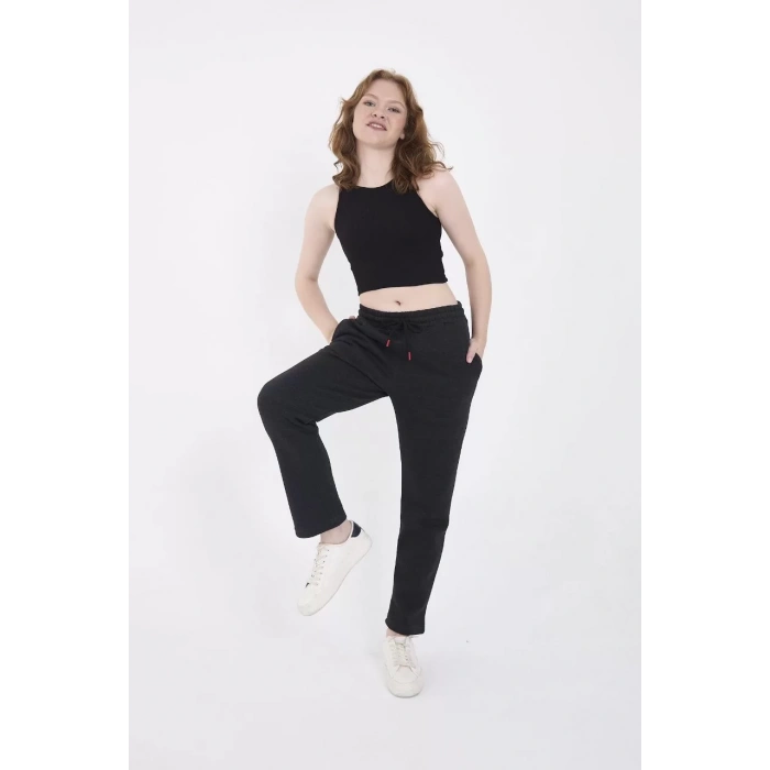 Unisex Üç İplik Basic Eşofman Pantolon - Antrasit