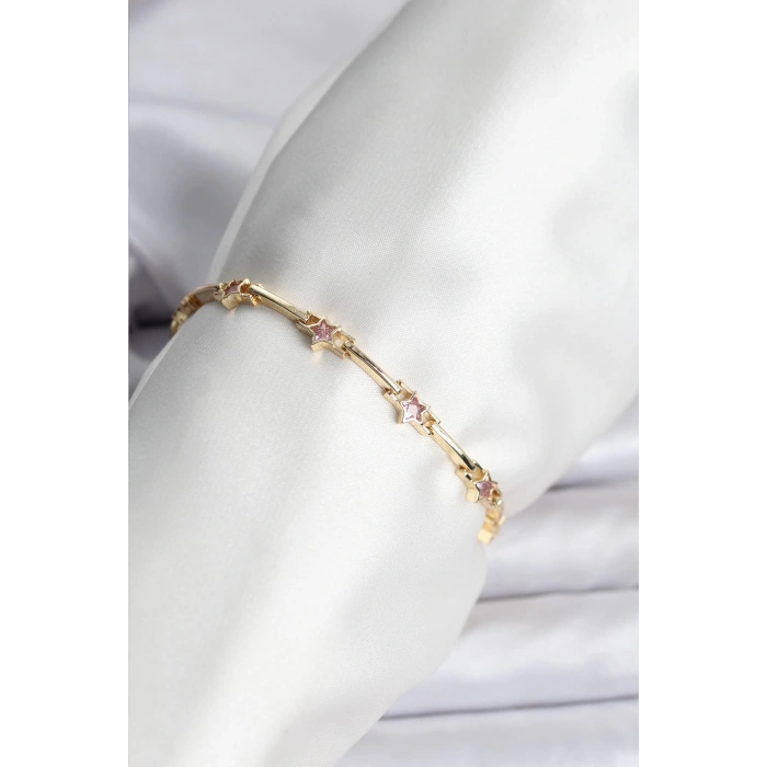 Yıldız Model Gold Renk Pirinç Bileklik