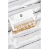 316L Çelik Halka Model Gold Renk 3lü Set Kadın Küpe