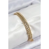 316L Çelik Örme Zincir Model Gold Renk Kadın Bileklik