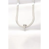 316L Çelik T Harfli Silver Renk İtalyan Zincirli Kolye