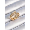 Pirinç Gold Renk Zirkon Taşlı Yılan Model Kadın Yüzük