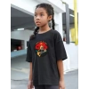 Çocuk Unisex Baskılı T-Shirt - Siyah