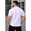 Erkek Waffle Kumaş Kısa Kollu Düğmeli Açık Yaka Regular Fit Gömlek - Beyaz
