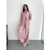 Gömlek Pantolon ikili Takım - Toz Pembe