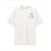 [Günlük T-Shirt] Hafif Kadın Günlük T-Shirt | Bol Kesim, Kısa Kollu, Yuvarlak Yaka, Eğlenceli Karikatür Ayı ve Umrumda Değil Baskı - Günlük Stil, İlkbahar/Yaz- Beyaz