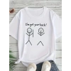 Kadın Beyaz Ive Got Your Back Grafik Tişört - Eğlenceli Çubuk Tasarımlı Oversize Günlük Kısa Kollu Tişört, Polyester Örgü, Yuvarlak Yaka, İlkbahar ve Yaz için Mükemmel, Günlük Giyim Tişört | Eğlenceli Tasarım | Polyester Kumaş - Beyaz