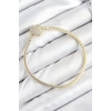 Pirinç Charm Zirkon Taşlı Kalp Model Gold Renk Kadın Bileklik