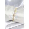 Pirinç Gold Renk Halley Yıldız Model Kadın Bileklik