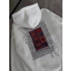 Uzun Kol Kapüşonlu Ön Ve Arka Baskılı SweatShirt - Beyaz