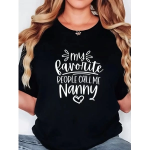 20/1 Penye Compack Baskılı Oversize Bisiklet Yaka Kısa Kol T-shirt - Siyah