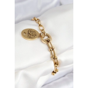 316L Çelik Tifany Ağaç Model Gold Renk Kadın Bileklik
