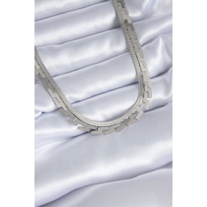 316L Çelik Gümüş Renk İtalyan Zincir Labirent Model Kadın Kolye