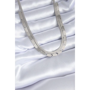 316L Çelik Gümüş Renk İtalyan Zincir Model Kadın Kolye