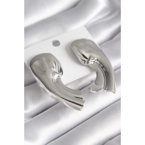 Pirinç Gümüş Renk İşlemeli Kadın Küpe