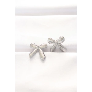 Pirinç Gümüş Renk Fiyonk Küpe