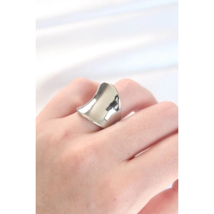 Silver Renk Ayarlanabilir Kavisli Ayna Yüzük