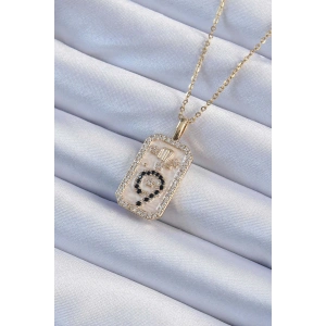 316L Çelik Zincir Altın Renk Zirkon Taşlı Minimal Papatya Figürlü Tarot Kolye