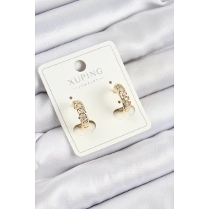 Xuping Zirkon Taşlı Ardışık Model Gold Renk Kadın Küpe