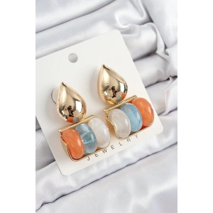 Pirinç Karışık Renk Vintage Model Kadın Küpe