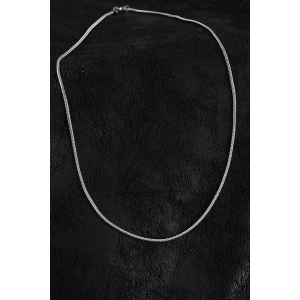 316L Çelik Örme Zincir Model Gümüş Renk Erkek Kolye