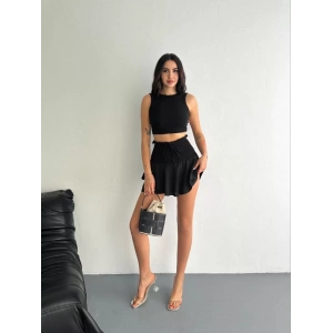Ayrobin Şortlu Etek - Siyah