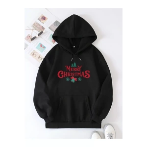 Merry Chrıstmas Sweatshirt & Hodie - Siyah