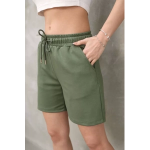 Osy Modal Yumuşak dokulu Kumaş Kadın Kısa Şort - Haki