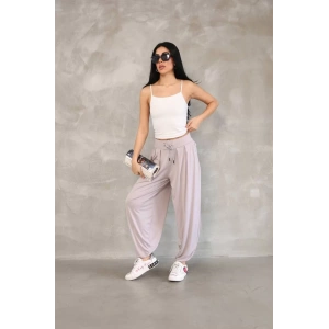 Osy Modal Yumuşak Dokulu Kumaş Şalvar Pantalon - Bej