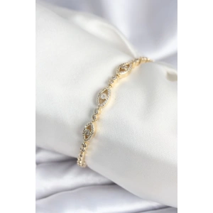 Pirinç Gold Renk Göz Model Kadın Bileklik