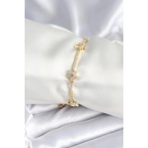 Pirinç Gold Renk Yıldız Model Kadın Bileklik