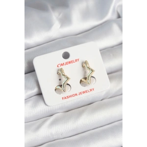 Pirinç Gold Renk Yıldız Model Kadın Küpe