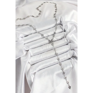 Pirinç Gümüş Renk Yıldızlı Kadın Y Kolye