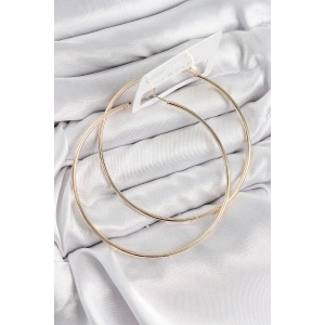 Pirinç Halka Model Gold Renk Kadın Küpe