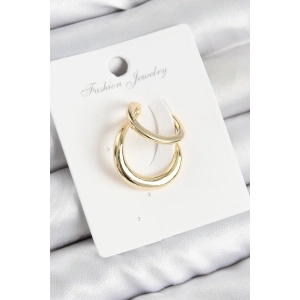 Pirinç Halka Model Gold Renk Sağ Kıkırdak Küpe