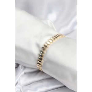 Pirinç VIP Seri Gold Renk Sıralı Arpa Model Kadın Bileklik