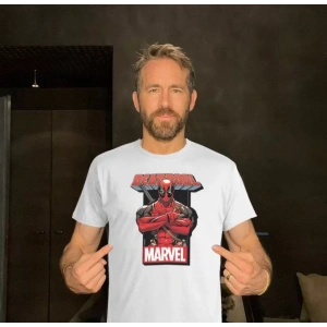 Unisex Bisiklet Yaka Baskılı Oversize T-Shirt - Beyaz