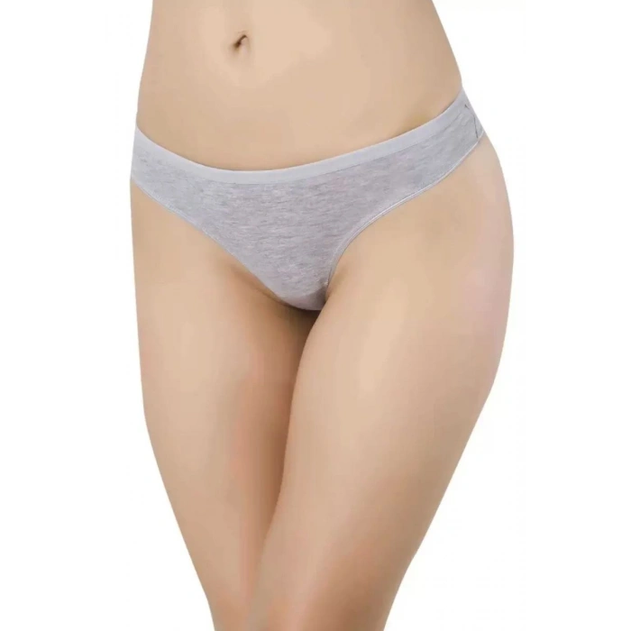 3 Adet Süper Eko Set Likralı Kadın Slip Külot Gri