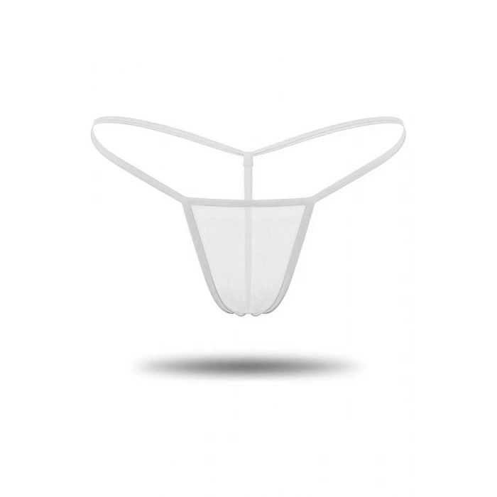 3lü Renkli Transparan Tül String Tanga Brf0369