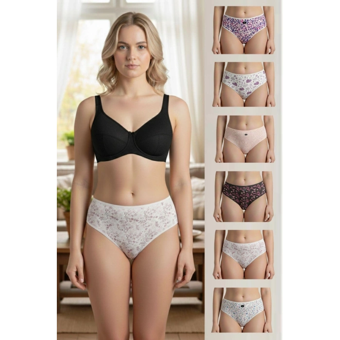 7 Lİ DESENLİ KÜLOT KADIN