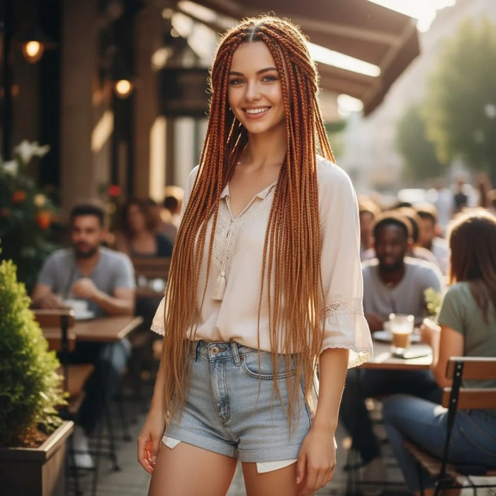 Afrika Örgüsü Ve Rasta İçin Sentetik Ombreli Saç - Bakır / Karamel