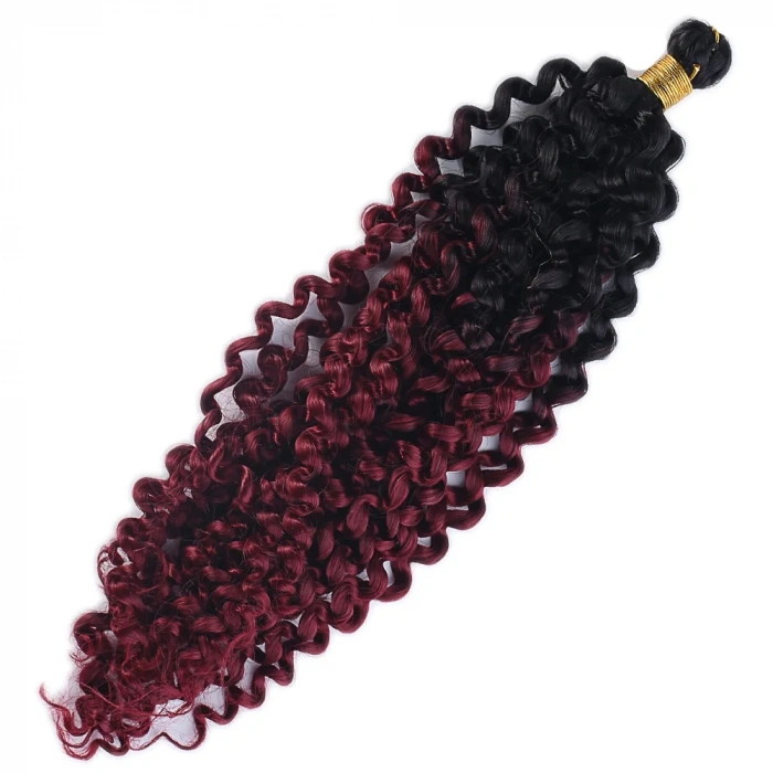 Afro Dalgası Saç - Siyah Kızıl Ombreli