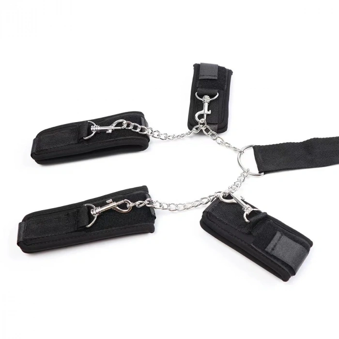 Ağız Toplu El Ayak Bağlama Kemeri Siyah