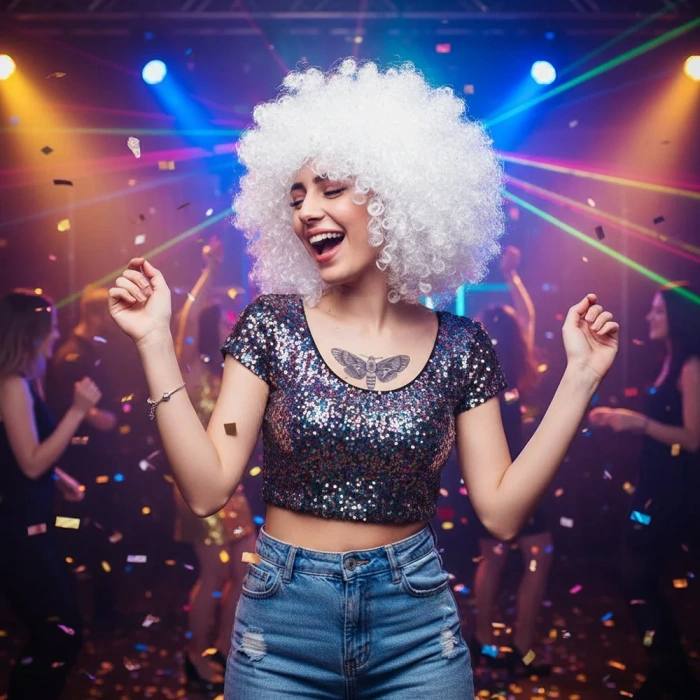 Animasyon Parti Ve Palyaço Peruğu - Beyaz