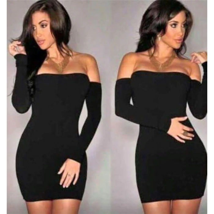 B101190 Eldivenli Straplez Mini Elbise